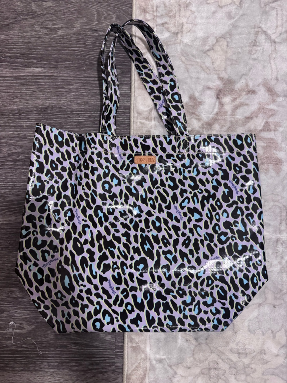 Consuela Lavender Leopard Tote